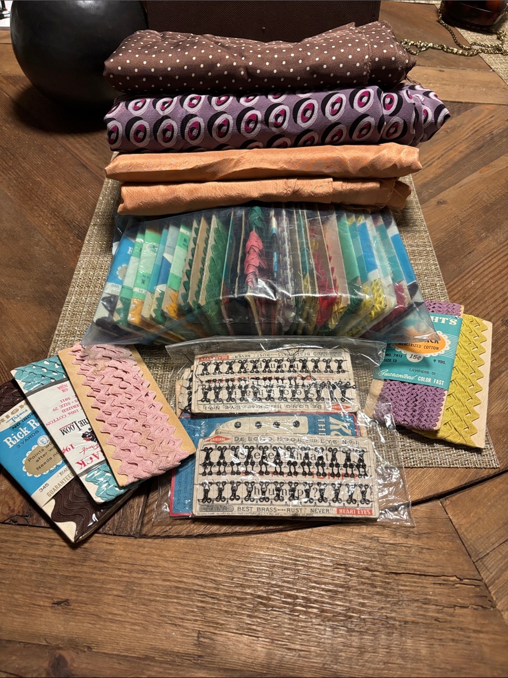 Vintage fabric and sewing bundle